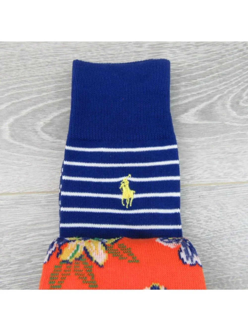 Polo Ralph Lauren Tropical Floral & Stripe Socks Men's Size 6-12.5 (2 PAIRS) NEW